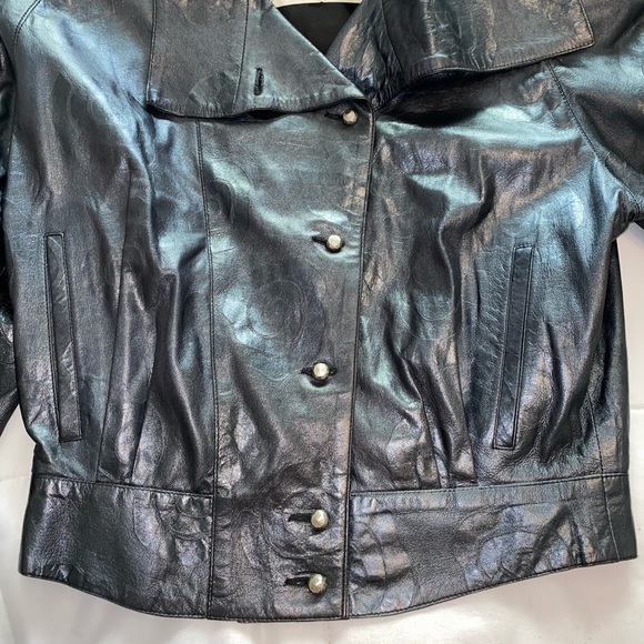 Lillie Rubin Leather Bomber Jacket - Picture 4 of 5